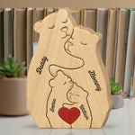 Puzzle Artistique en Bois Personnalisé – Cadeau pour Famille – J’aime ma famille