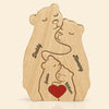 Puzzle Artistique en Bois Personnalisé – Cadeau pour Famille – J’aime ma famille