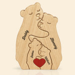 Puzzle Artistique en Bois Personnalisé – Cadeau pour Famille – J’aime ma famille
