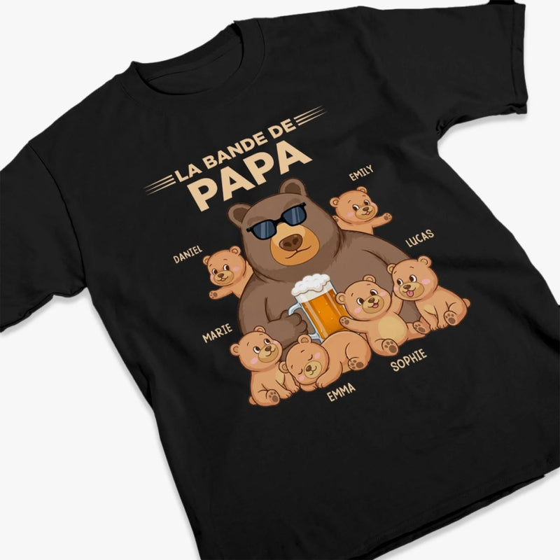 T-Shirt Unisexe Personnalisé – Cadeau Pour Papa, Papi – La Bande De Papi