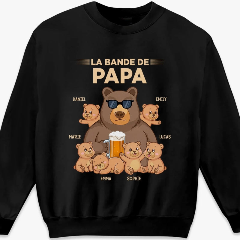 T-Shirt Unisexe Personnalisé – Cadeau Pour Papa, Papi – La Bande De Papi