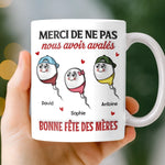 Mug Personnalisé À Effet Imprimé 3D Gonflé –  Cadeau Fête des Mères pour Maman – Bonjour, Notre Mère