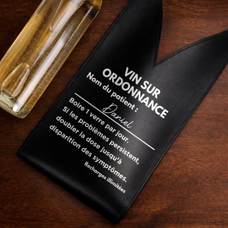 Sac à Vin en Cuir Personnalisé – Cadeau pour Pour Soi-Même – Vin Sur Ordonnance