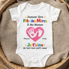 Body Bébé Personnalisé – Cadeau Pour La Première Fête Des Mères - Je T'aime De Tout Mon Petit Cœur