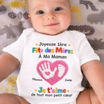 Body Bébé Personnalisé – Cadeau Pour La Première Fête Des Mères - Je T'aime De Tout Mon Petit Cœur