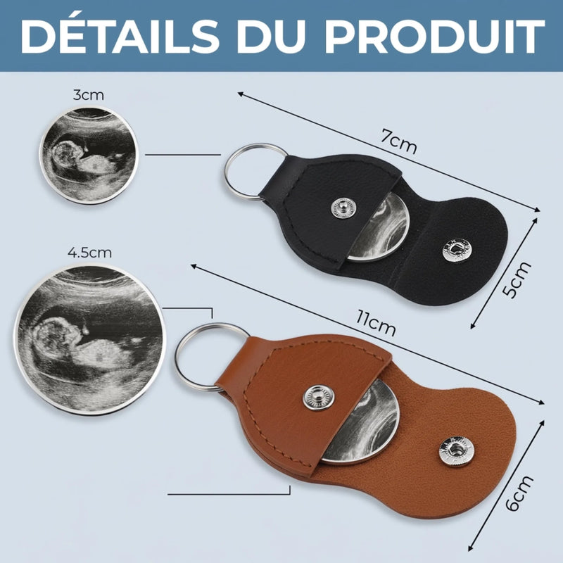 Porte-Bonheur De Poche Personnalisé avec Photo – Cadeau Pour La Première Fête Des Pères – J’ai Hâte De Te Rencontrer
