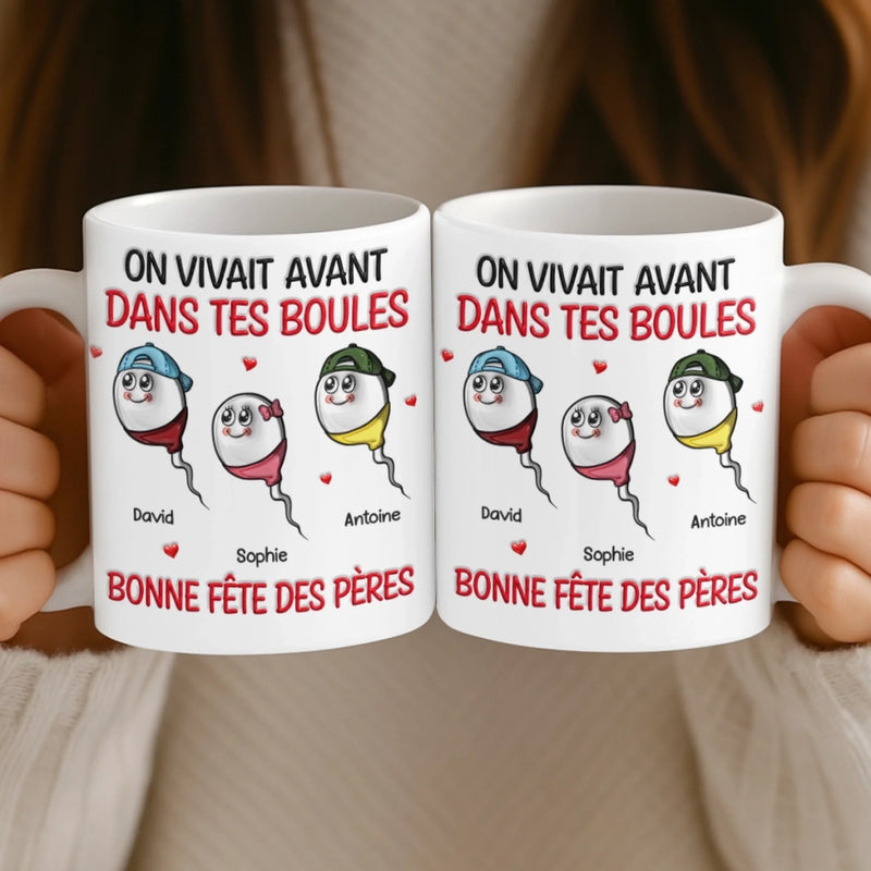 Mug Personnalisé À Effet Imprimé 3D Gonflé –  Cadeau Fête des Pères – Cadeau Humoristiques pour Papa – Papa Est Le Plus Fort