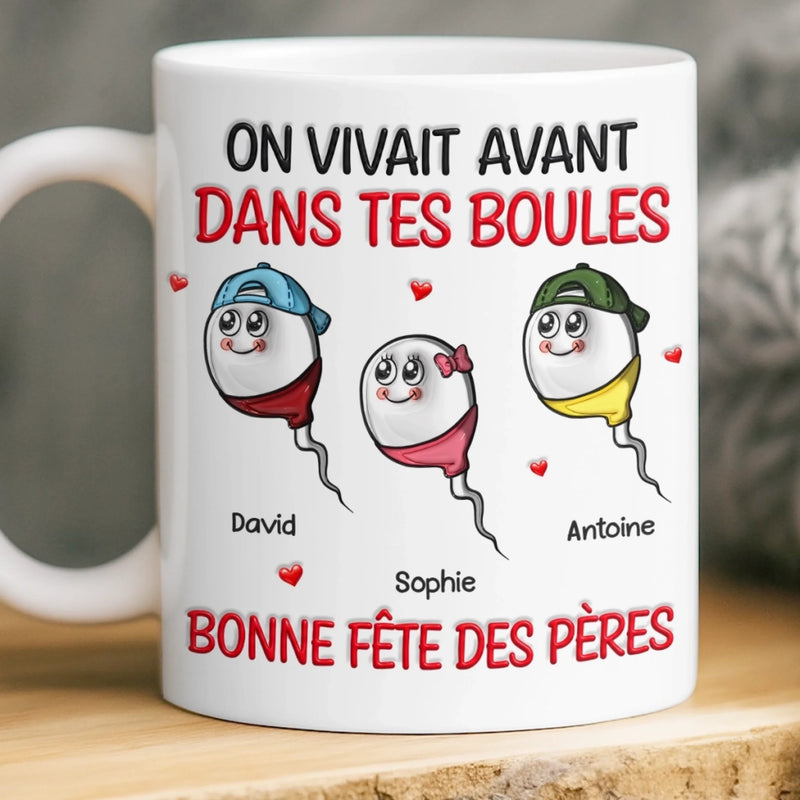 Mug Personnalisé À Effet Imprimé 3D Gonflé –  Cadeau Fête des Pères – Cadeau Humoristiques pour Papa – Papa Est Le Plus Fort