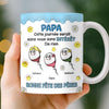 Mug Personnalisé À Effet Imprimé 3D Gonflé –  Cadeau Fête des Pères – Cadeau Humoristiques pour Papa – Sans Nous Sans Intérêt