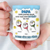 Mug Personnalisé À Effet Imprimé 3D Gonflé –  Cadeau Fête des Pères – Cadeau Humoristiques pour Papa – Sans Nous Sans Intérêt