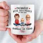 Mug Personnalisé À Effet Imprimé 3D Gonflé –  Cadeau Fête des Pères – Notre Famille