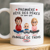 Mug Personnalisé À Effet Imprimé 3D Gonflé –  Cadeau Fête des Pères – Notre Famille