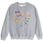 T-Shirt Unisexe Personnalisé – Cadeau Pour Mamie - Cœur Aimant Avec Mamie