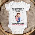 Body Bébé Personnalisé – Cadeau Pour La Première Fête Des Pères - Je Suis La Plus Chanceuse Qui Soit