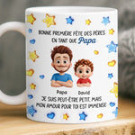 Mug Personnalisé À Effet Imprimé 3D Gonflé –  Cadeau Fête des Pères – Mon Amour Pour Toi Est Immense