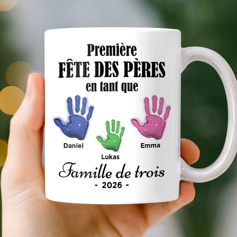 Mug Personnalisé À Effet Imprimé 3D Gonflé –  Cadeau Fête des Pères – Les Couleurs Des Membres