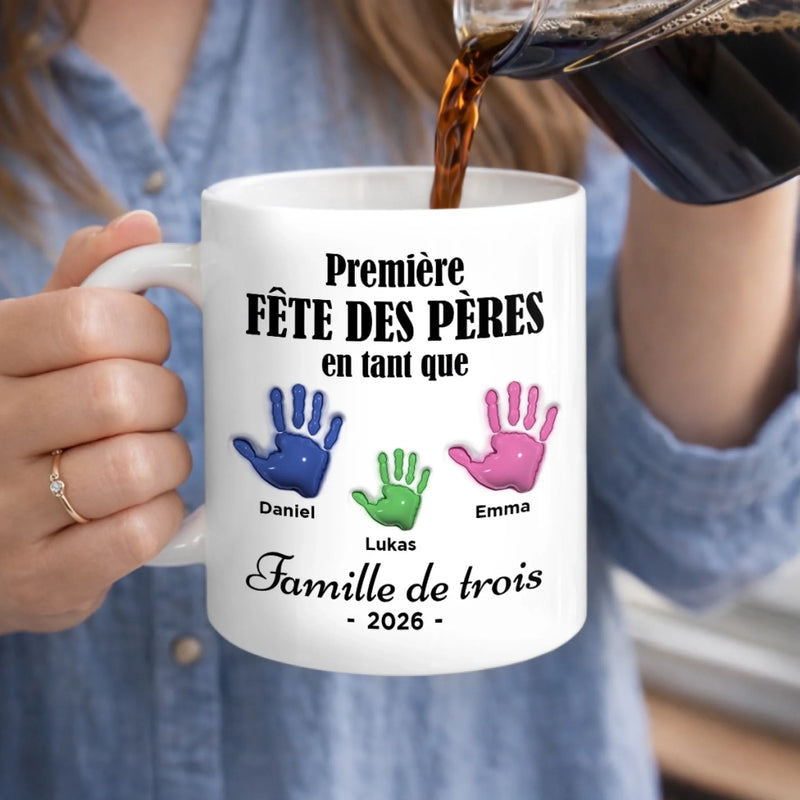 Mug Personnalisé À Effet Imprimé 3D Gonflé –  Cadeau Fête des Pères – Les Couleurs Des Membres