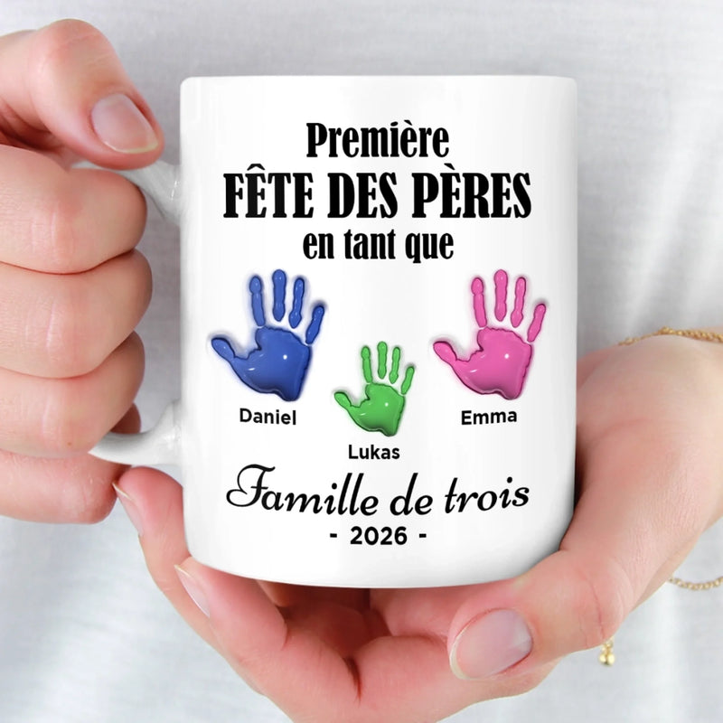Mug Personnalisé À Effet Imprimé 3D Gonflé –  Cadeau Fête des Pères – Les Couleurs Des Membres