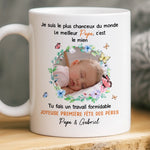 Mug Personnalisé avec Photo –  Cadeau Fête des Pères – Je Suis La Plus Chanceuse Du Monde