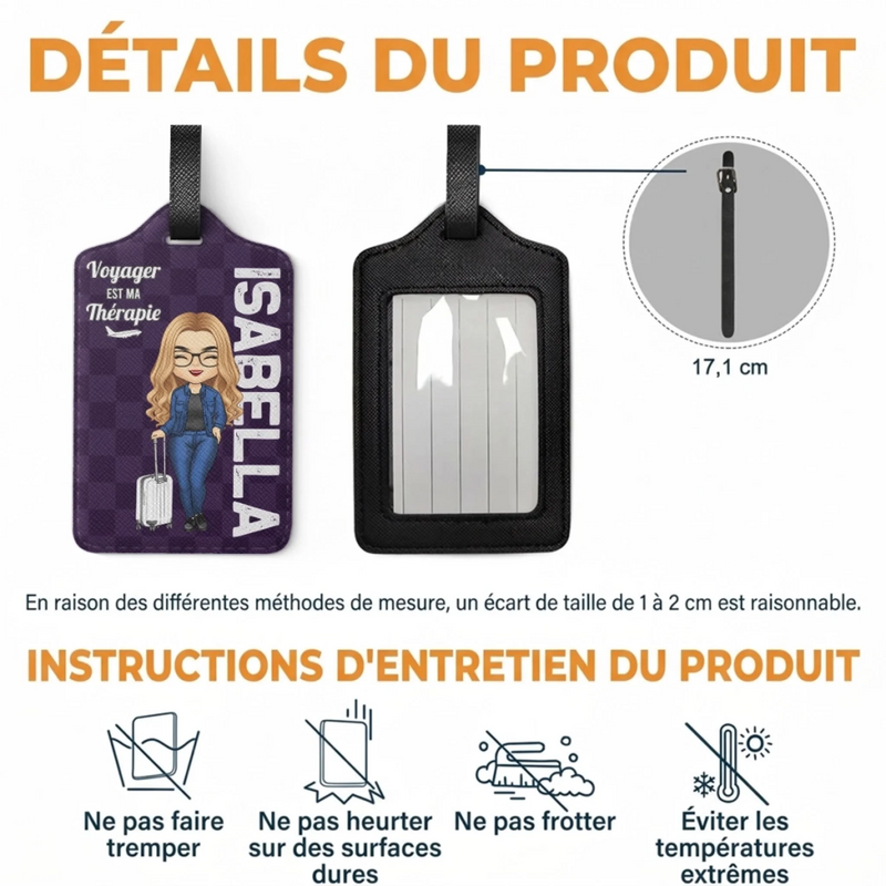 Étiquette De Bagage Personnalisée – Cadeau Pour Soi-Même – Et ainsi commence l’aventure