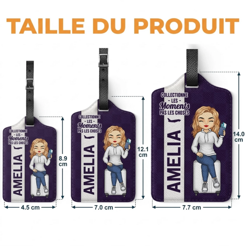 Étiquette De Bagage Personnalisée – Cadeau Pour Soi-Même – Collectionne les moments