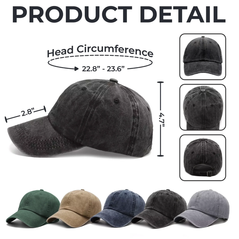Casquette de baseball en jean délavé personnalisée – Cadeau pour Grand-Père – Ma personne préférée