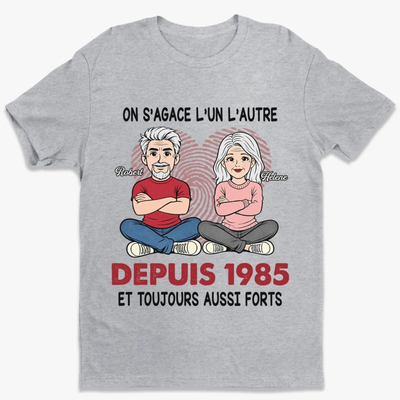 T-Shirt Unisexe Personnalisé – Cadeau Pour Couple – Toujours aussi forts