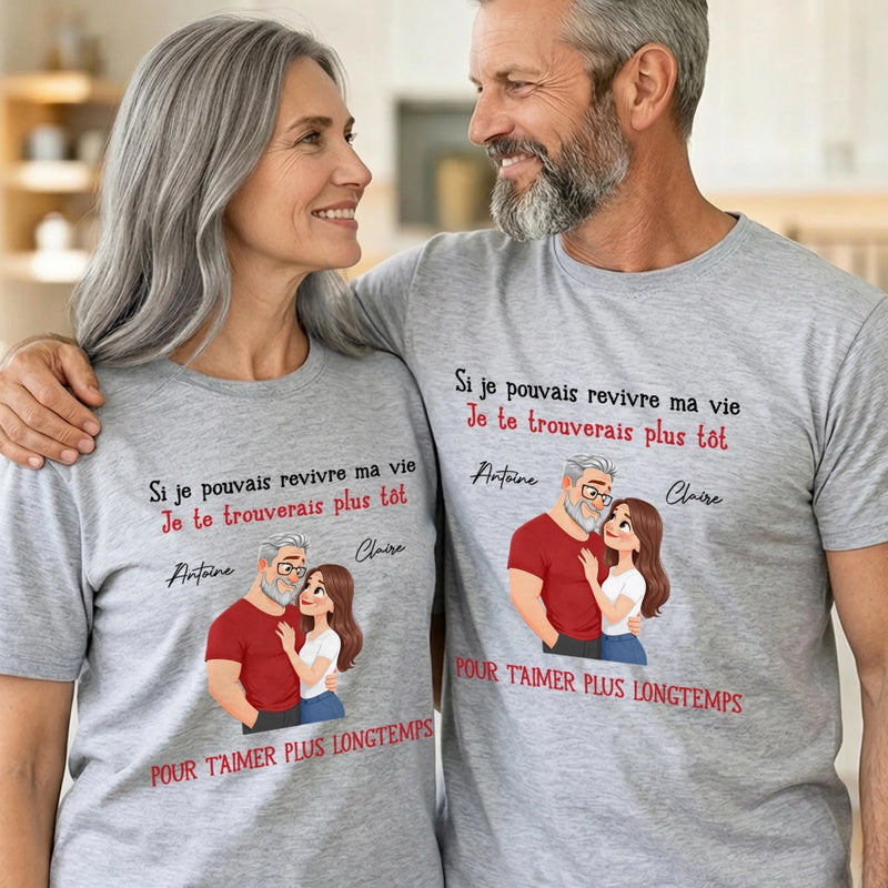 T-Shirt Unisexe Personnalisé – Cadeau Pour Couple – Beaucoup d’amour