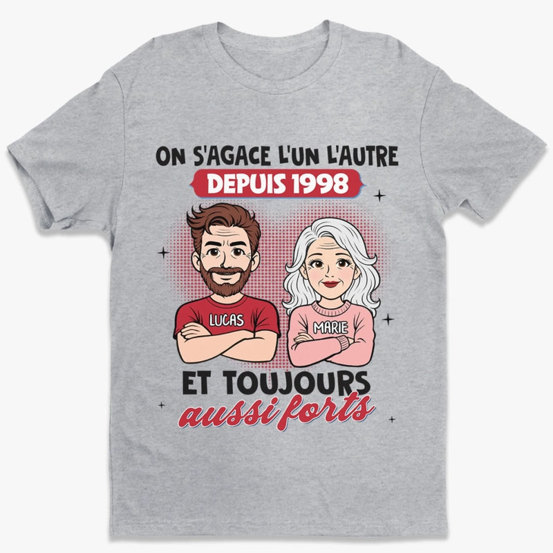 T-Shirt Unisexe Personnalisé – Cadeau Pour Couple – Toujours ensemble