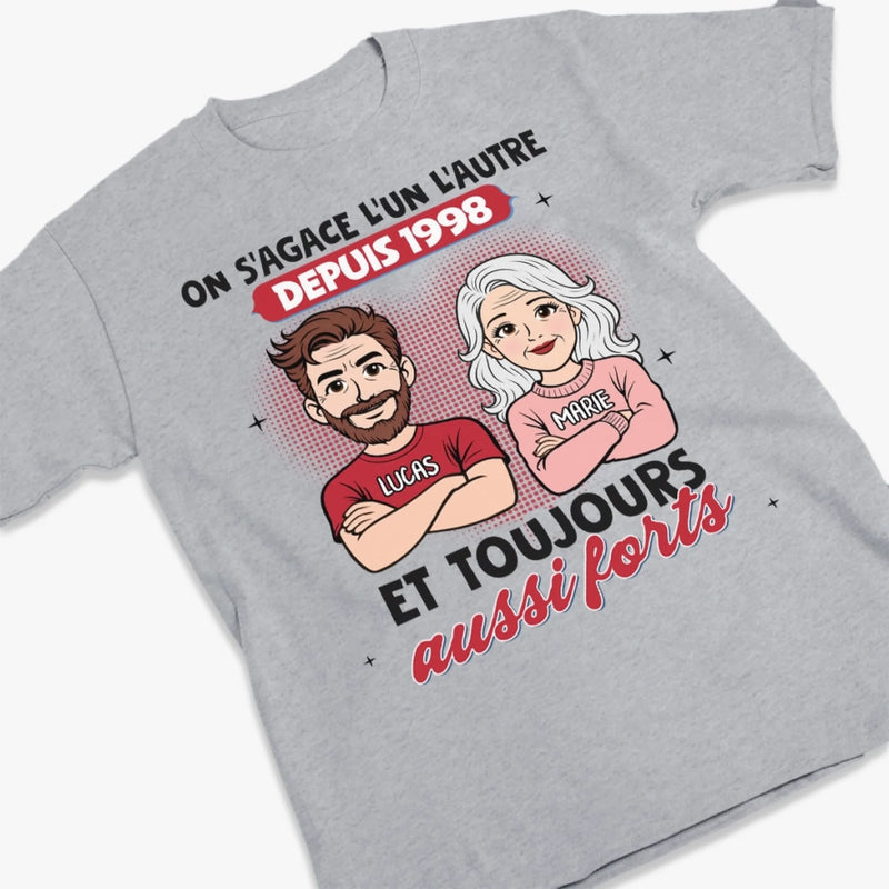 T-Shirt Unisexe Personnalisé – Cadeau Pour Couple – Toujours ensemble