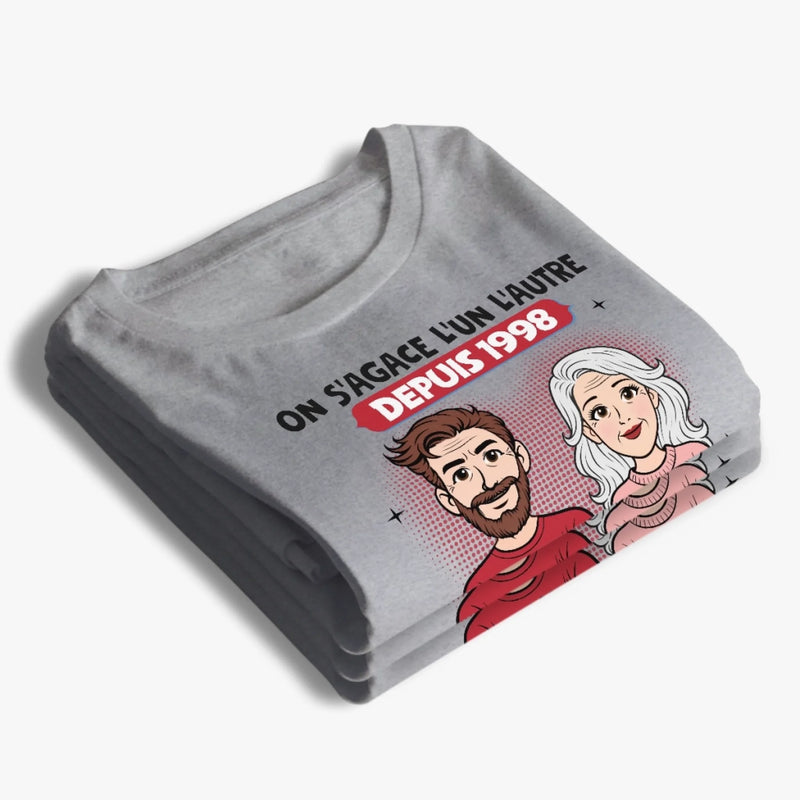 T-Shirt Unisexe Personnalisé – Cadeau Pour Couple – Toujours ensemble