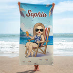 Serviette de Plage Personnalisée – Cadeau pour Famille et Amis – Moments d’été ensemble