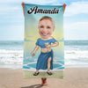 Serviette de Plage Personnalisée – Cadeau pour Famille et Amis – Un été personnalisé