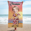Serviette de Plage Personnalisée – Cadeau pour Famille et Amis – Un été personnalisé