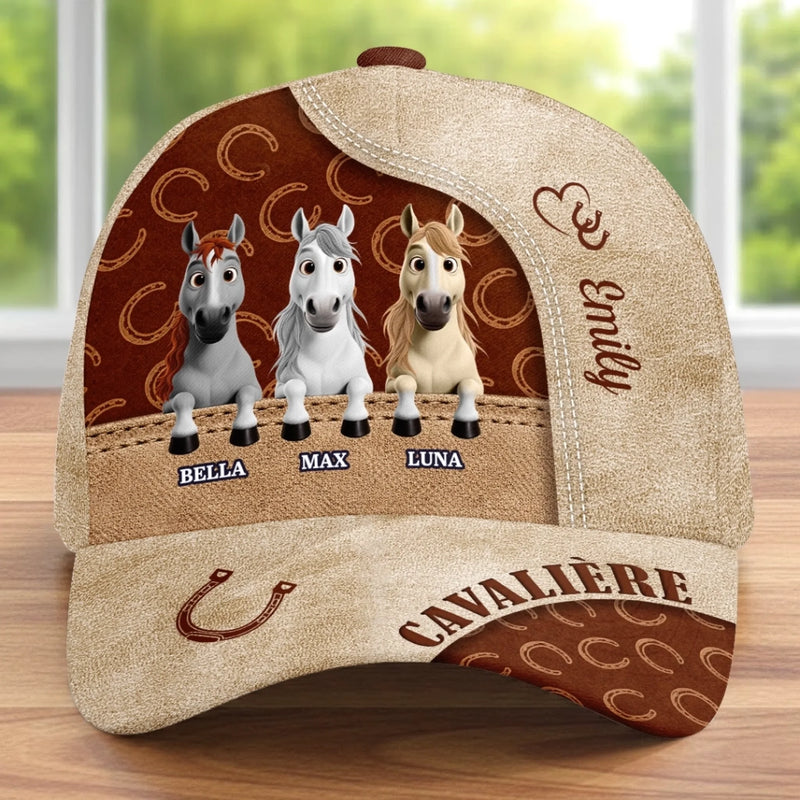 Personnalisée Casquette Classique – Cadeau Pour Amoureux Des Chevaux – Chevaux De Guerre Robustes