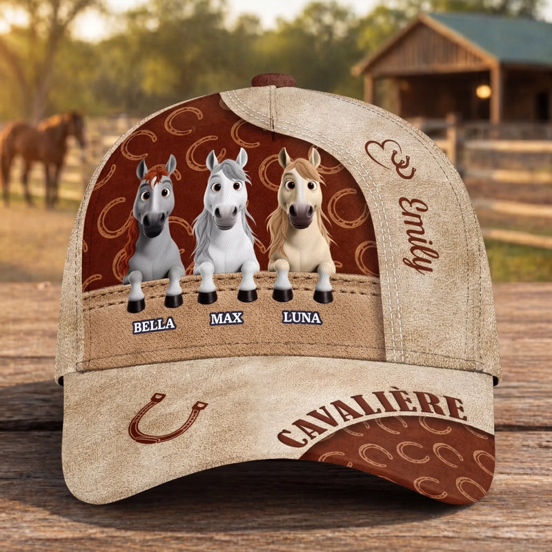 Personnalisée Casquette Classique – Cadeau Pour Amoureux Des Chevaux – Chevaux De Guerre Robustes