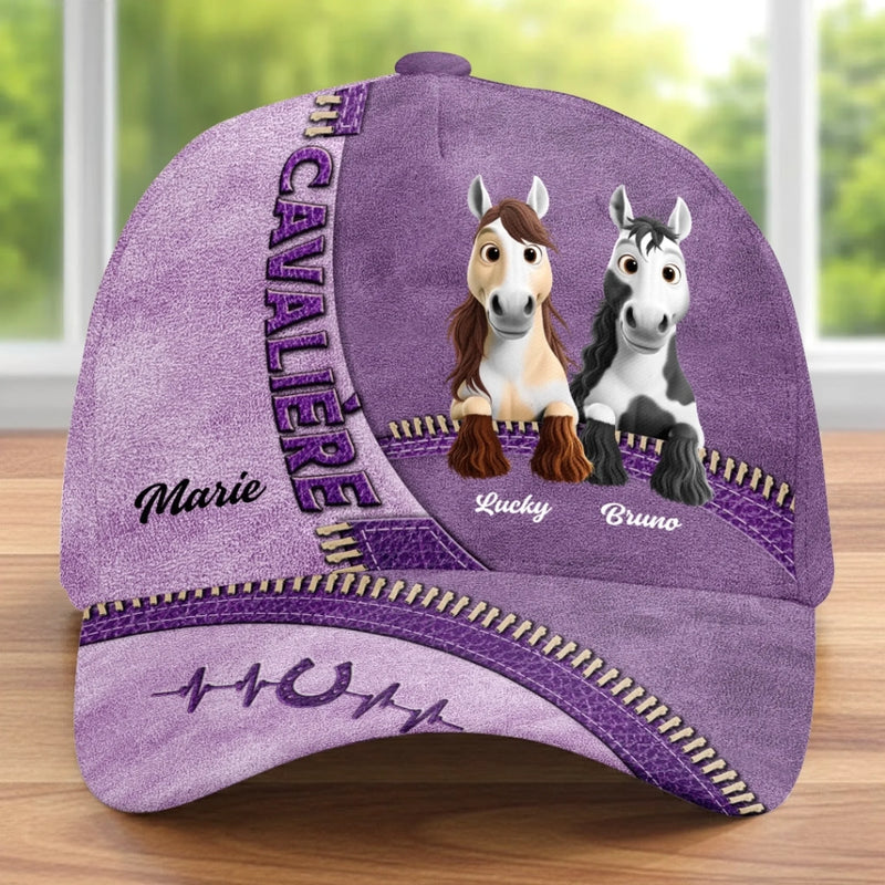 Personnalisée Casquette Classique – Cadeau Pour Amoureux Des Chevaux – Les Guerriers Partent Au Combat