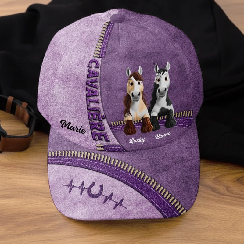 Personnalisée Casquette Classique – Cadeau Pour Amoureux Des Chevaux – Les Guerriers Partent Au Combat