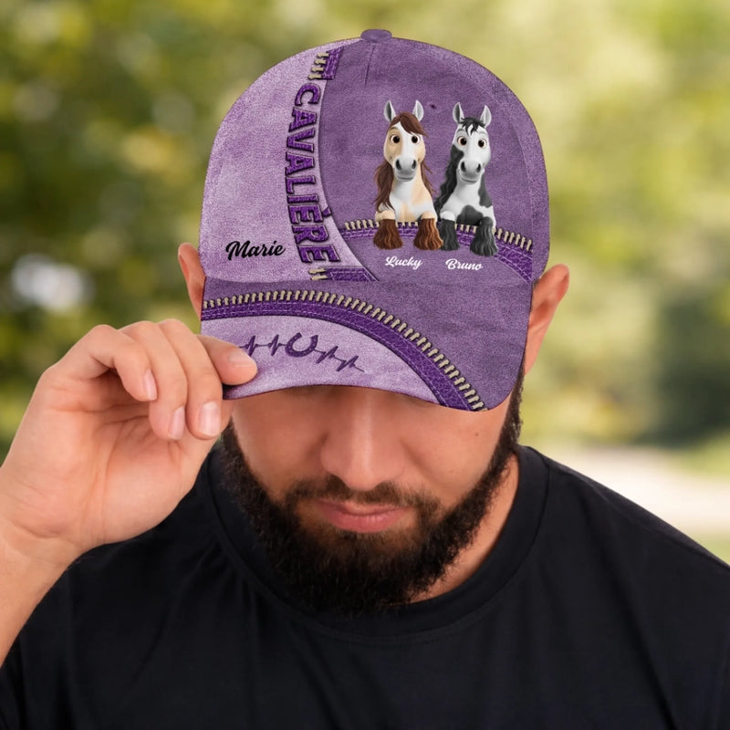 Personnalisée Casquette Classique – Cadeau Pour Amoureux Des Chevaux – Les Guerriers Partent Au Combat