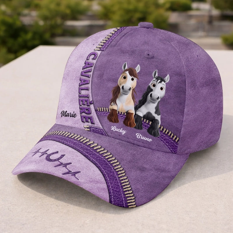 Personnalisée Casquette Classique – Cadeau Pour Amoureux Des Chevaux – Les Guerriers Partent Au Combat