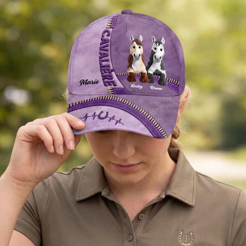 Personnalisée Casquette Classique – Cadeau Pour Amoureux Des Chevaux – Les Guerriers Partent Au Combat
