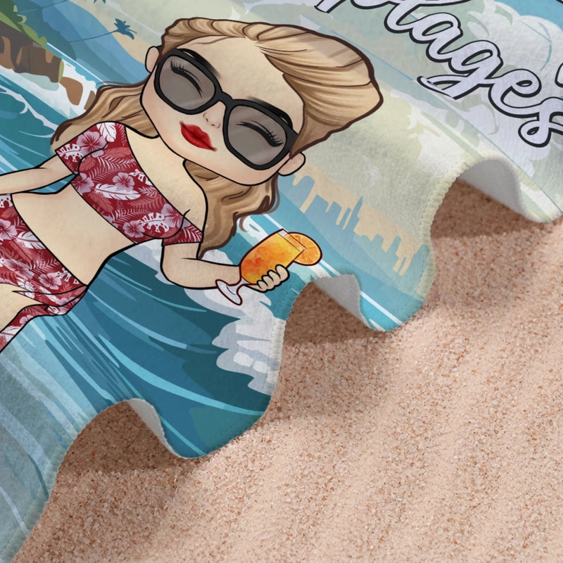 Serviette de Plage Personnalisée – Cadeau pour Amie – La Vie Est Plus Belle En Mer
