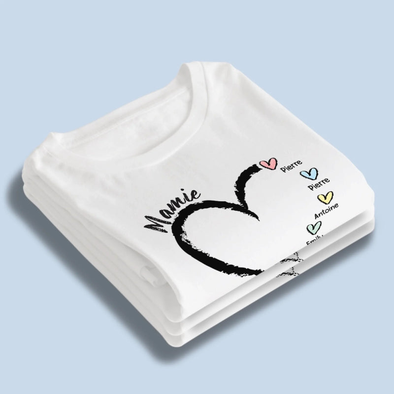 T-shirt Unisexe, T-shirt Premium, Hoodie Personnalisé – Cadeau pour Mamie – Les Petits-enfants Adorés De Mamie