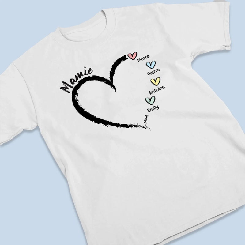 T-shirt Unisexe, T-shirt Premium, Hoodie Personnalisé – Cadeau pour Mamie – Les Petits-enfants Adorés De Mamie