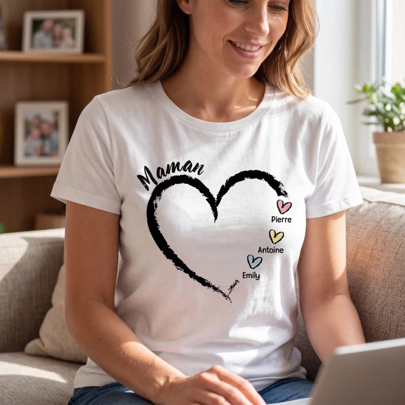 T-shirt Unisexe, T-shirt Premium, Hoodie Personnalisé – Cadeau pour Mamie – Les Petits-enfants Adorés De Mamie
