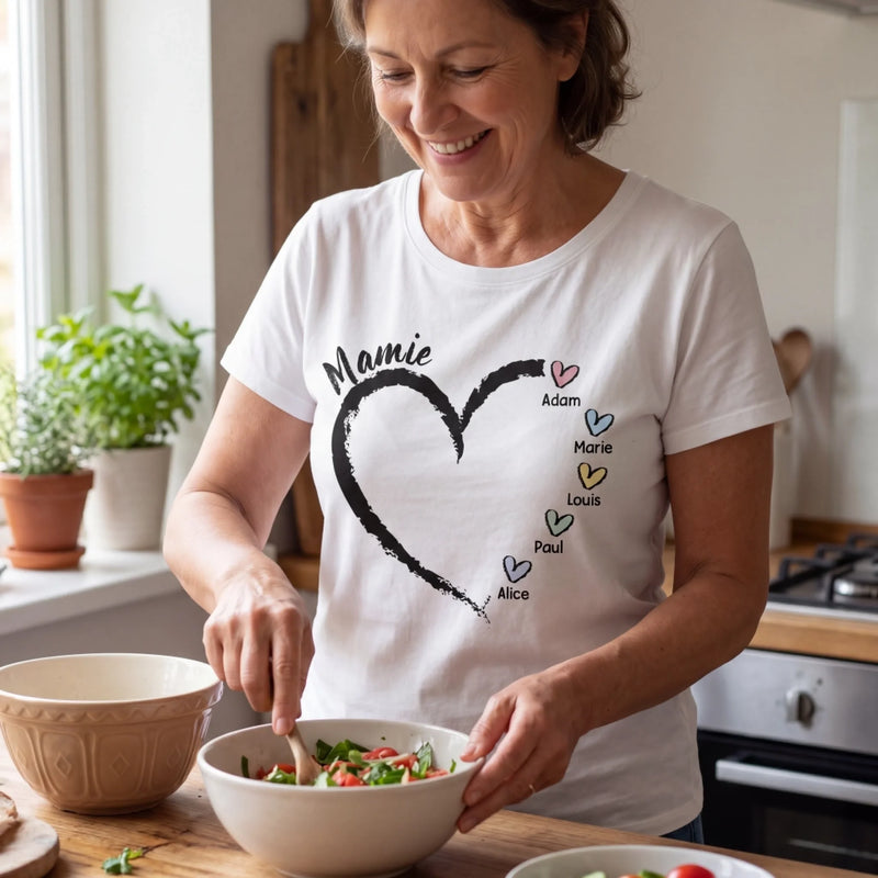 T-shirt Unisexe, T-shirt Premium, Hoodie Personnalisé – Cadeau pour Mamie – Les Petits-enfants Adorés De Mamie