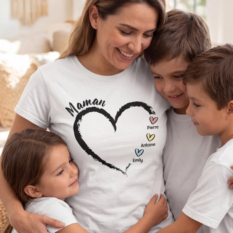 T-shirt Unisexe, T-shirt Premium, Hoodie Personnalisé – Cadeau pour Mamie – Les Petits-enfants Adorés De Mamie