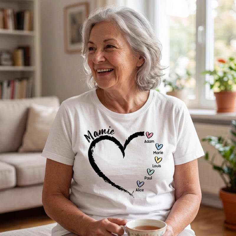 T-shirt Unisexe, T-shirt Premium, Hoodie Personnalisé – Cadeau pour Mamie – Les Petits-enfants Adorés De Mamie