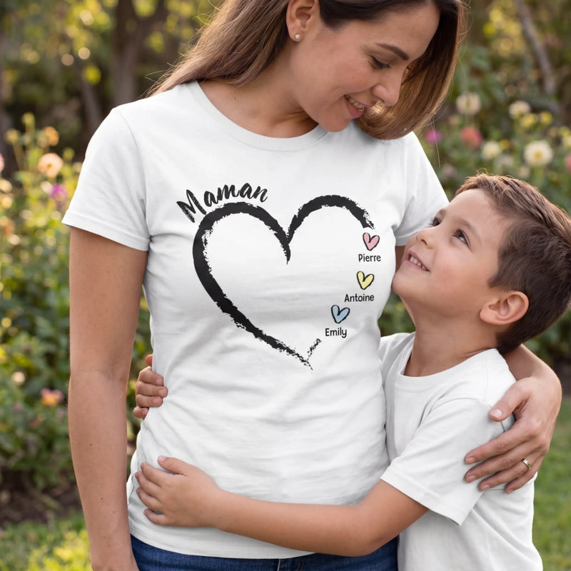 T-shirt Unisexe, T-shirt Premium, Hoodie Personnalisé – Cadeau pour Mamie – Les Petits-enfants Adorés De Mamie