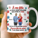 Mug Personnalisé À Effet Imprimé 3D Gonflé –  Cadeau Fête Des Mères pour Fille – La Maternité Est Merveilleuse